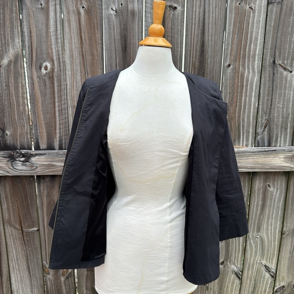 Eileen Fisher polished ramie zip up jacket, size medium - Picture 4 of 7